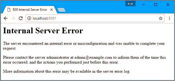 500 internal server error как исправить