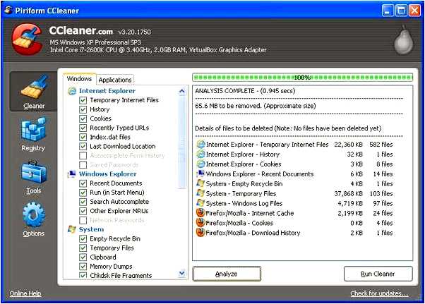 Ccleaner для windows 7 32 bit