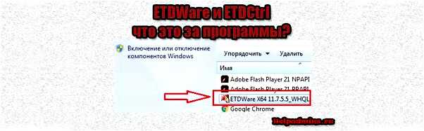 Etd ware что это за программа и нужна ли она