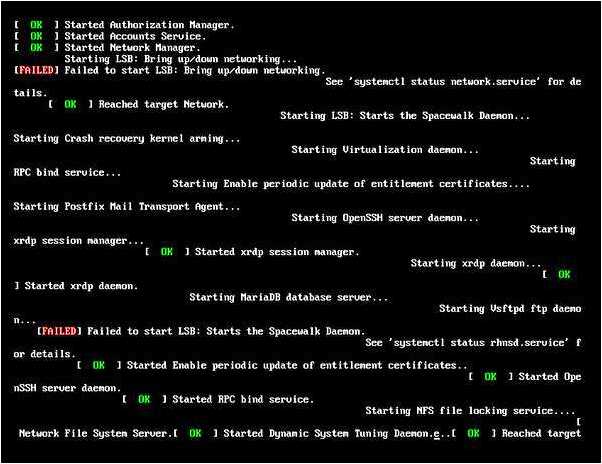 Failed to start lsb (failed, start, Failed start, операционной системы) Failed to start lsb