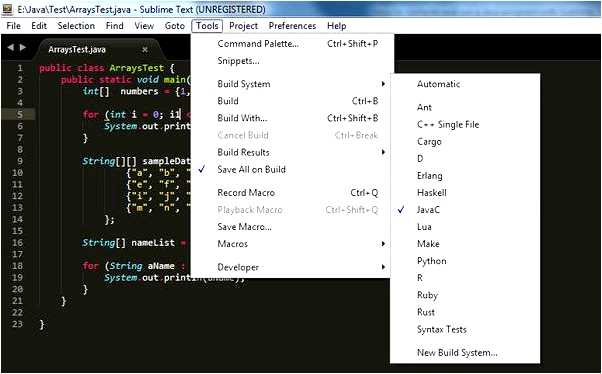 Как запустить код Java в Sublime Text 3 подробная инструкция