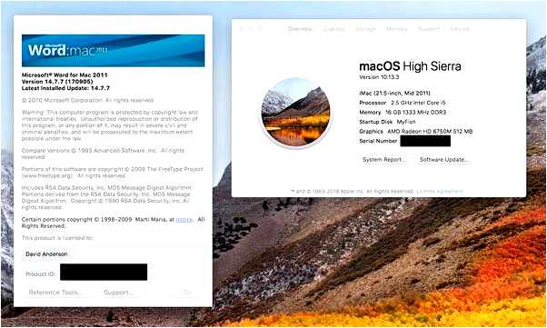Microsoft office для mac os high sierra 10136