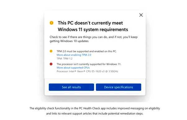 Официальный сайт PC Health Check Windows 11